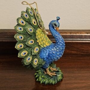 Peacock Tabletop Or Hanging Ornament San Francisco Music Box Company Defective
